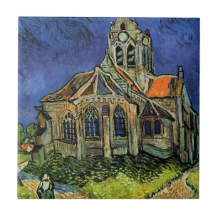 Kerk in Auvers-sur-Oise door Vincent van Gogh Tegeltje