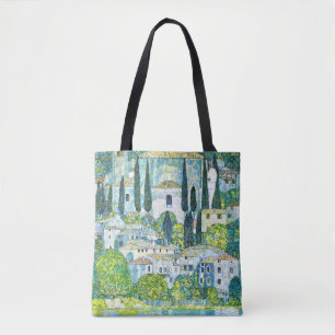Kerk in Cassone door Gustav Klimt Draagtas