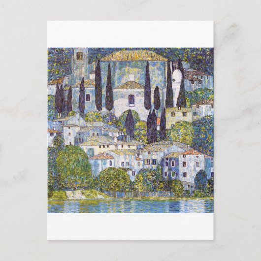 Kerk in Cassone, Gustav Klimt Briefkaart (Voorkant)