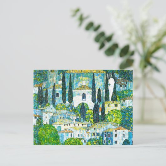 Kerk in Cassone Gustav Klimt Briefkaart (Staand voorkant)