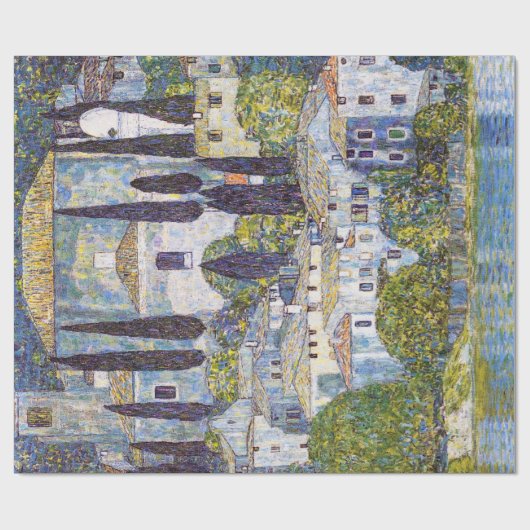 Kerk in Cassone, Gustav Klimt Cadeaupapier (Vlak)