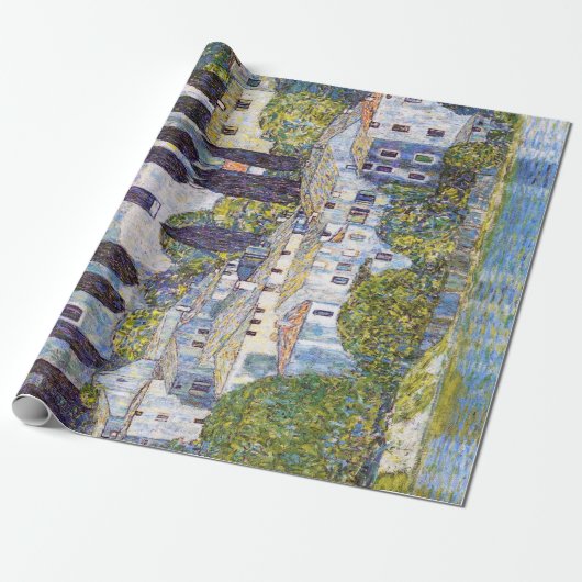 Kerk in Cassone, Gustav Klimt Cadeaupapier (Uitgerold)