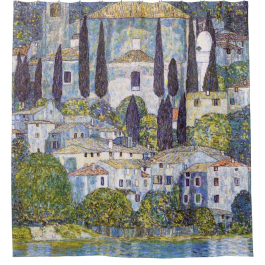 Kerk in Cassone, Gustav Klimt Douchegordijn (Voorkant)
