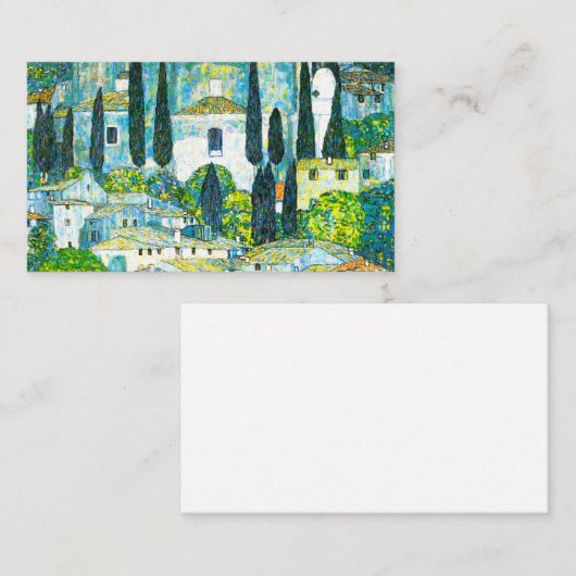 Kerk in Cassone Gustav Klimt Informatiekaartje (Voorkant / Achterkant)