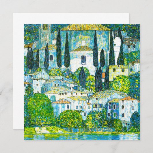 Kerk in Cassone Gustav Klimt Kaart (Voorkant / Achterkant)