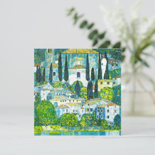 Kerk in Cassone Gustav Klimt Kaart (Staand voorkant)
