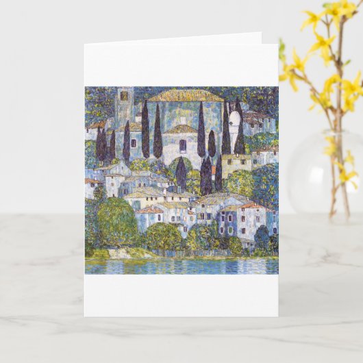 Kerk in Cassone, Gustav Klimt Kaart (Gele Bloem)