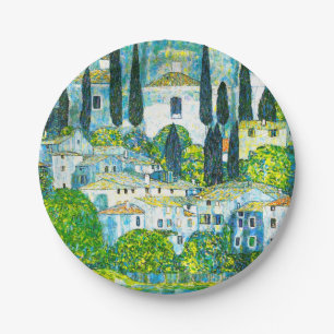Kerk in Cassone Gustav Klimt Papieren Bordje