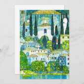 Kerk in Cassone Gustav Klimt Save The Date (Voorkant / Achterkant)