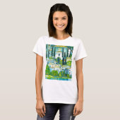 Kerk in Cassone Gustav Klimt T-shirt (Voorkant volledig)