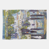 Kerk in Cassone, Gustav Klimt Theedoek (Horizontaal)