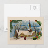 kerk in de winter briefkaart (Voorkant / Achterkant)