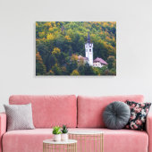 Kerk in een herfst bos in Slovenië Canvas Afdruk (Insitu (Woonkamer))