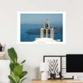 Kerk in Imerovigli, Santorini Poster (Thuiskantoor)