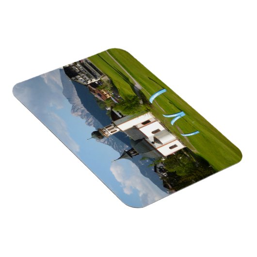 Kerk in Seefeld, Oostenrijk rechthoekige magneet (Rechterzijde)