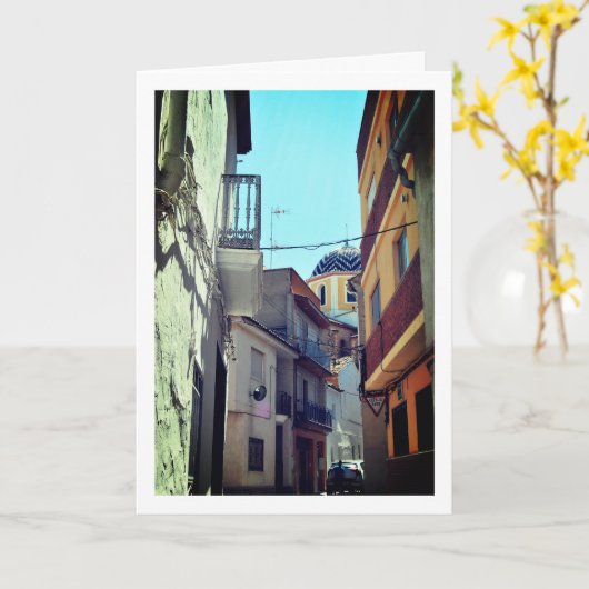 Kerk in Vilamarxant, Valencia, Spaans Kaart (Gele Bloem)