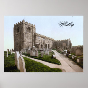 Kerk in Whitby, Engeland (1900) Poster