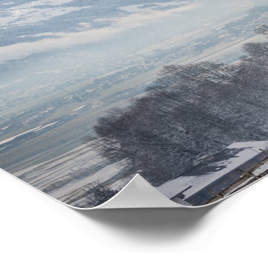 Kerk in Zillertal in het winterse poster (Hoek)