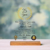 Kerk jaren van diensten acryl bord (Neutraal)