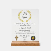 Kerk jaren van diensten acryl bord (Voorkant)