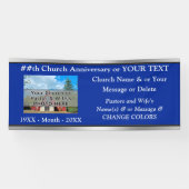 Kerk Jubileum banners, foto, tekst, kleuren Spandoek (Horizontaal)