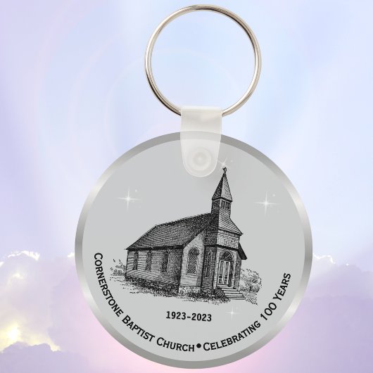 Kerk Jubileum Souvenir Party Favors Sleutelhanger