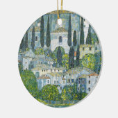 Kerk (Kirche) in Cassone door Gustav Klimt Keramisch Ornament (Links)