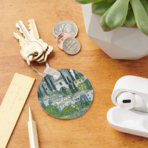 Kerk (Kirche) in Cassone door Gustav Klimt Sleutelhanger