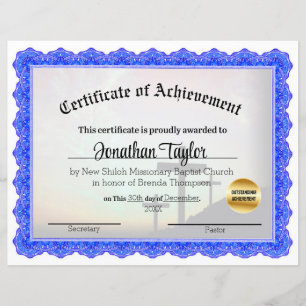 Kerk-kruiscertificaat van Achievement