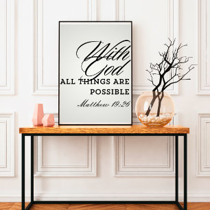 Kerk Muur Kunst Schrift Religieus citaat Poster