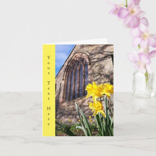 Kerk Narcissen - Aanpasbare wenskaart Kaart (Orchidee)