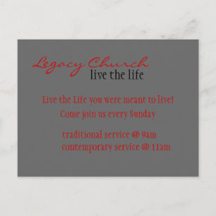 kerk nodigt briefkaart uit