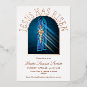 Kerk Pasen Opstanding Dienst Folie Uitnodiging
