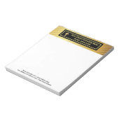 Kerk Pastoor Klassevol Goud en Zwart  Notitieblok (Gedraaid)