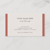 Kerk Pastor Modern Armor Cross Shield Terracotta Visitekaartje (Achterkant)