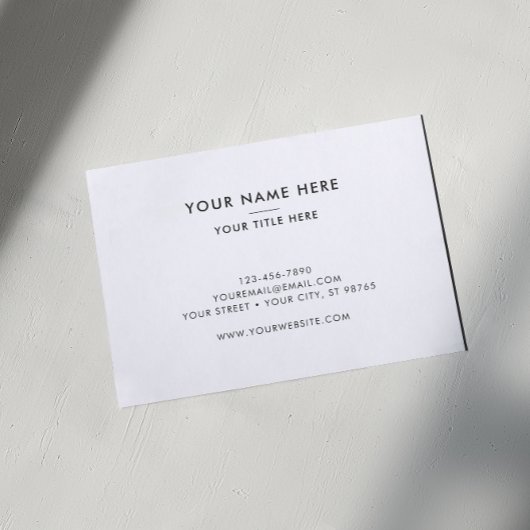 Kerk Pastor Modern Minimal Cross Faith Zwart Visitekaartje