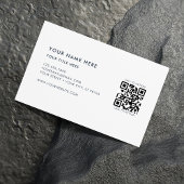 Kerk Pastor Moderne QR code Religieus Kruis Marine Visitekaartje