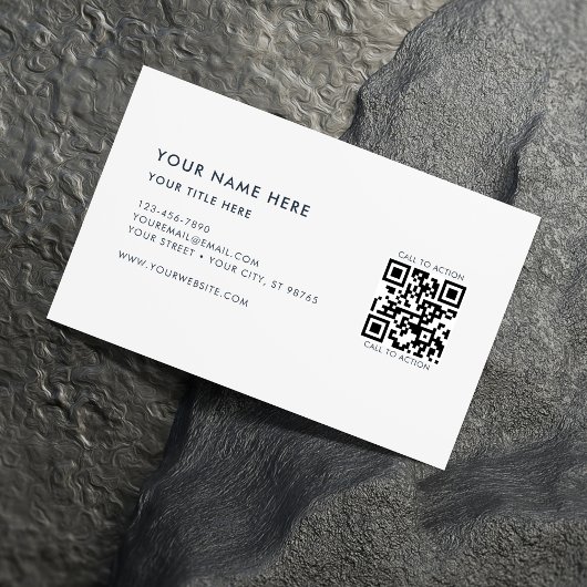 Kerk Pastor Moderne QR code Religieus Kruis Marine Visitekaartje