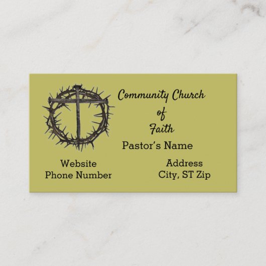 Kerk/pastor Visitekaartje (Voorkant)