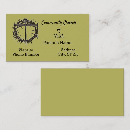 Kerk/pastor Visitekaartje (Voorkant / Achterkant)