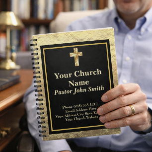 Kerk Pastoraat Klasse Goud En Zwart Kantoor Journa Notitieboek