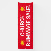 Kerk Rummage Sale! Grote banner (Verticaal)