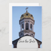 Kerk Save the Date Kaart (Voorkant / Achterkant)