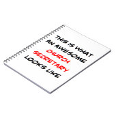 kerk secretaresse geweldige notitieboek (Linkerzijde)