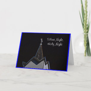 Kerk Steeple Stille Nacht Feestdagen Kaart