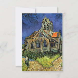 Kerk te Auvers van Vincent van Gogh Huwelijk RSVP Kaartje