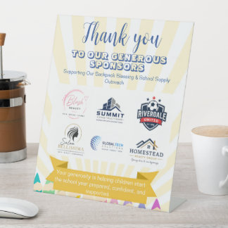 kerk Terug naar school Sponsor Waardering Reclamebord Met Voetstuk