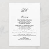 Kerk Traditioneel Monogram Trouw Itinerarium  Programma (Achterkant)