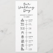 Kerk Trouwdag Tijdlijn Platte Programma (Voorkant)