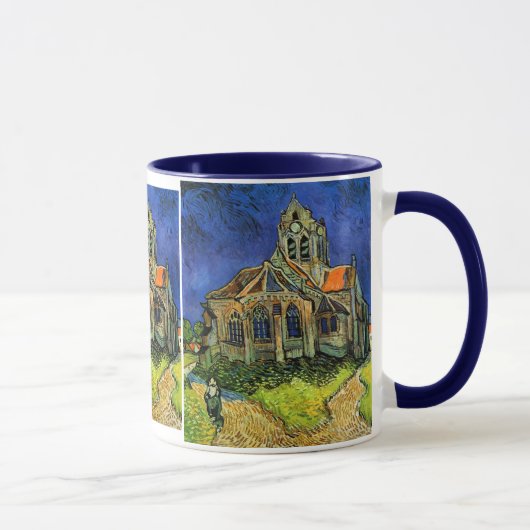 Kerk van Auvers Van Gogh Fine Art Mok (Rechts)